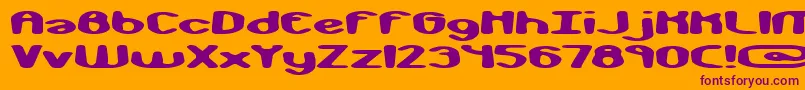 monkphon-fontti – violetit fontit oranssilla taustalla