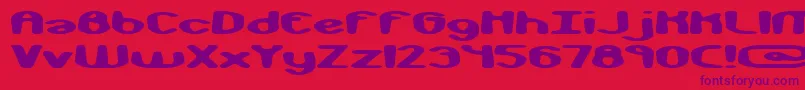 Czcionka monkphon – fioletowe czcionki na czerwonym tle