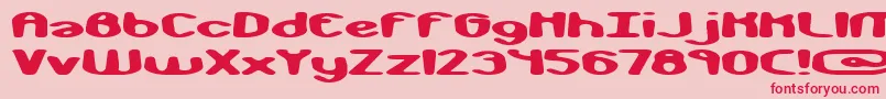 フォントmonkphon – ピンクの背景に赤い文字