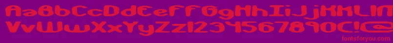 monkphon-fontti – punaiset fontit violetilla taustalla