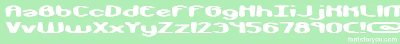 monkphon-fontti – valkoiset fontit vihreällä taustalla