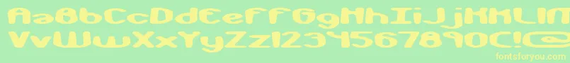 Шрифт monkphon – жёлтые шрифты на зелёном фоне