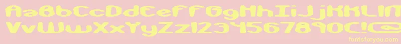 monkphon Font – Yellow Fonts on Pink Background