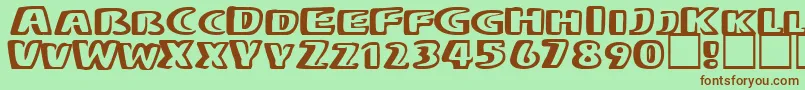 MONO Font – Brown Fonts on Green Background