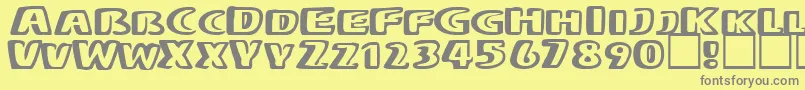 フォントMONO – 黄色の背景に灰色の文字