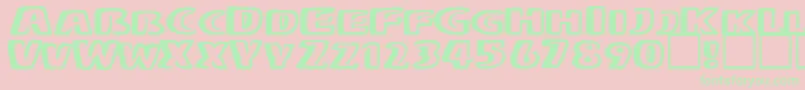 MONO Font – Green Fonts on Pink Background