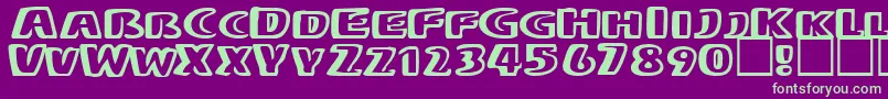 MONO Font – Green Fonts on Purple Background