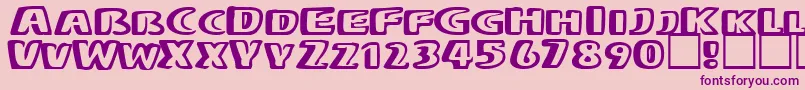 MONO Font – Purple Fonts on Pink Background