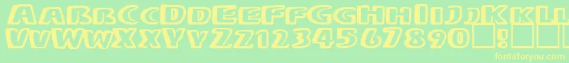 MONO Font – Yellow Fonts on Green Background