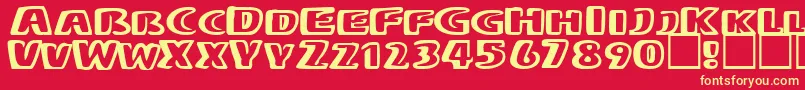 MONO Font – Yellow Fonts on Red Background