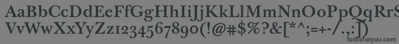 Jbaskervilletmed-Schriftart – Schwarze Schriften auf grauem Hintergrund