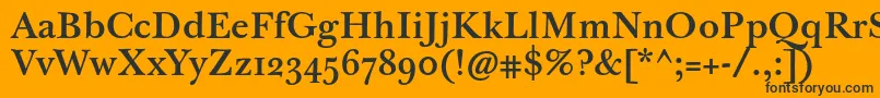 Jbaskervilletmed Font – Black Fonts on Orange Background
