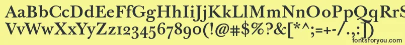 Jbaskervilletmed Font – Black Fonts on Yellow Background