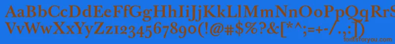Jbaskervilletmed Font – Brown Fonts on Blue Background