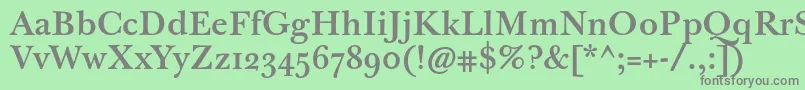 Шрифт Jbaskervilletmed – серые шрифты на зелёном фоне