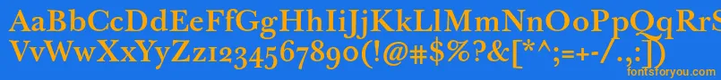 Jbaskervilletmed Font – Orange Fonts on Blue Background