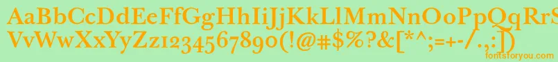 Jbaskervilletmed Font – Orange Fonts on Green Background
