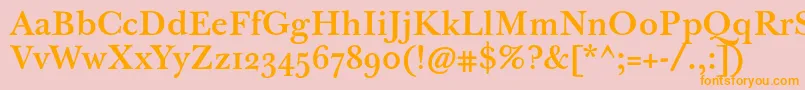 Jbaskervilletmed Font – Orange Fonts on Pink Background