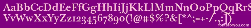Jbaskervilletmed Font – Pink Fonts on Purple Background