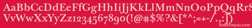 Jbaskervilletmed Font – Pink Fonts on Red Background