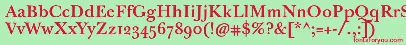 Jbaskervilletmed Font – Red Fonts on Green Background