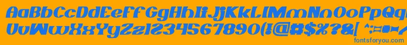 MONOCHROME Bold Italic Font – Blue Fonts on Orange Background