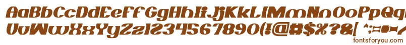 MONOCHROME Bold Italic-fontti – ruskeat fontit valkoisella taustalla