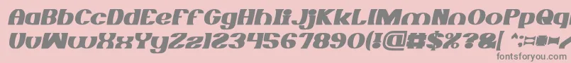 Czcionka MONOCHROME Bold Italic – szare czcionki na różowym tle