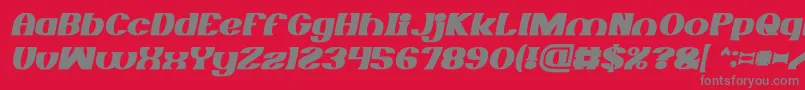 Police MONOCHROME Bold Italic – polices grises sur fond rouge