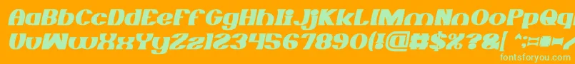 MONOCHROME Bold Italic Font – Green Fonts on Orange Background