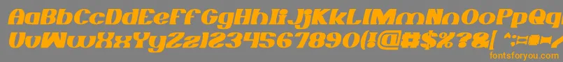 Шрифт MONOCHROME Bold Italic – оранжевые шрифты на сером фоне