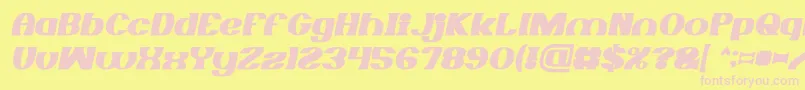 fuente MONOCHROME Bold Italic – Fuentes Rosadas Sobre Fondo Amarillo