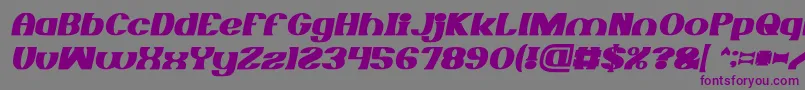 MONOCHROME Bold Italic Font – Purple Fonts on Gray Background