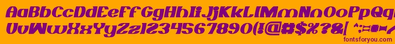 MONOCHROME Bold Italic Font – Purple Fonts on Orange Background