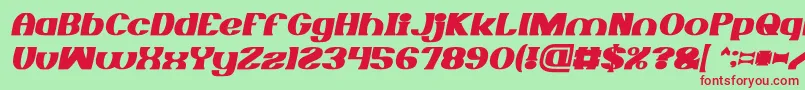 MONOCHROME Bold Italic Font – Red Fonts on Green Background