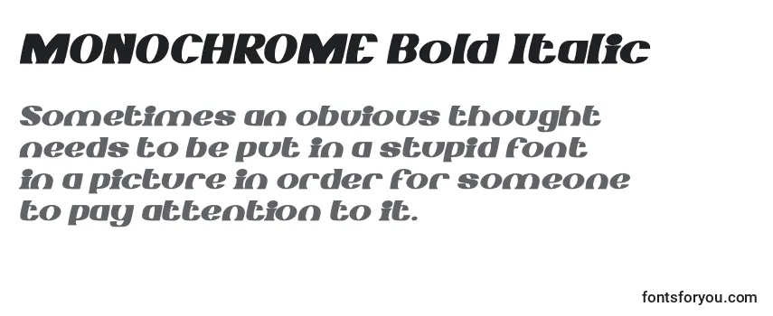 フォントMONOCHROME Bold Italic