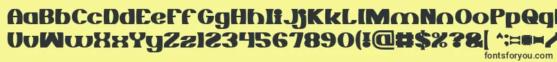 MONOCHROME Bold Font – Black Fonts on Yellow Background