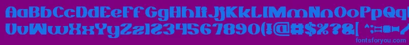 MONOCHROME Bold Font – Blue Fonts on Purple Background