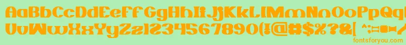 MONOCHROME Bold Font – Orange Fonts on Green Background