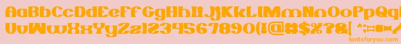 MONOCHROME Bold Font – Orange Fonts on Pink Background