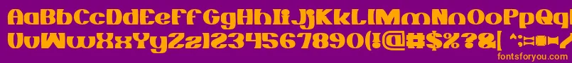 MONOCHROME Bold Font – Orange Fonts on Purple Background