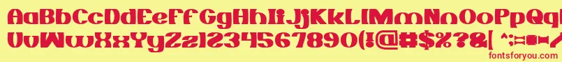 MONOCHROME Bold Font – Red Fonts on Yellow Background