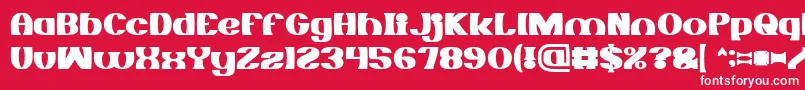 MONOCHROME Bold Font – White Fonts on Red Background