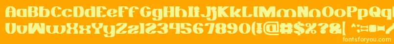 MONOCHROME Bold Font – Yellow Fonts on Orange Background