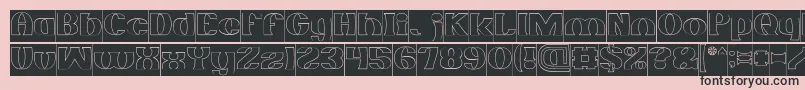 MONOCHROME Hollow Inverse Font – Black Fonts on Pink Background