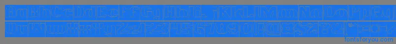 MONOCHROME Hollow Inverse Font – Blue Fonts on Gray Background