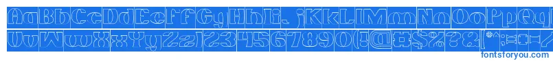 MONOCHROME Hollow Inverse Font – Blue Fonts
