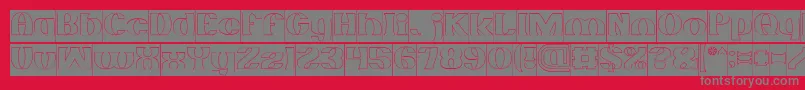 MONOCHROME Hollow Inverse Font – Gray Fonts on Red Background