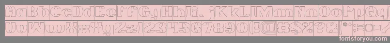 MONOCHROME Hollow Inverse Font – Pink Fonts on Gray Background