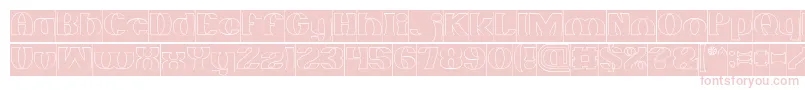 MONOCHROME Hollow Inverse Font – Pink Fonts